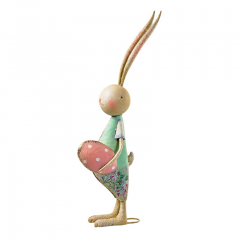 Metall-Hase mit Ei